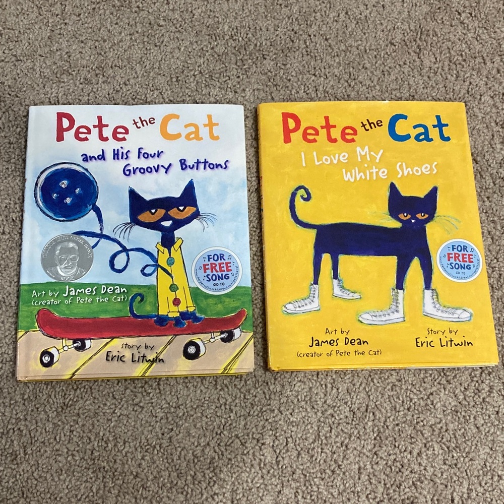 Pete The Cat Originals Bundle I Love My White Shoes and His Four Groovy Buttons